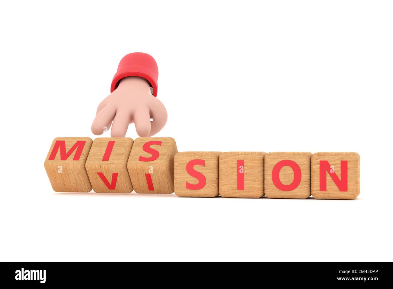 3d. Hand turns dice and changes the word 