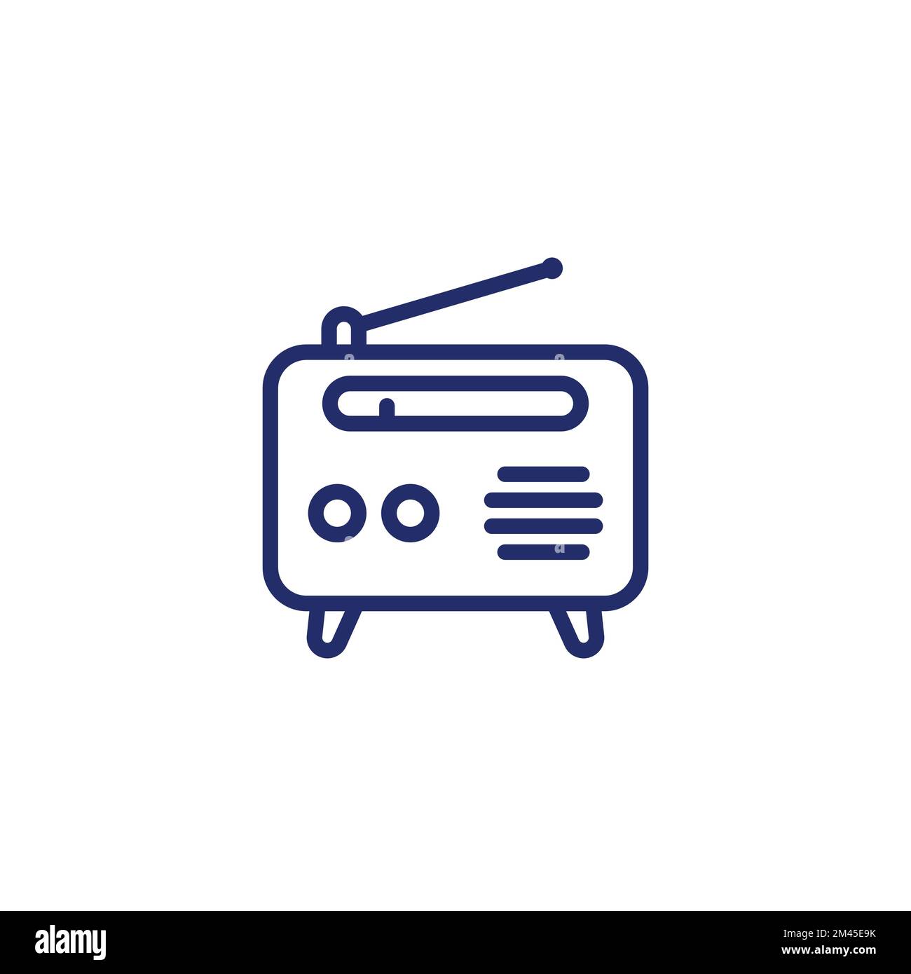 Radio icon, FM tuner line vector Stock Vector