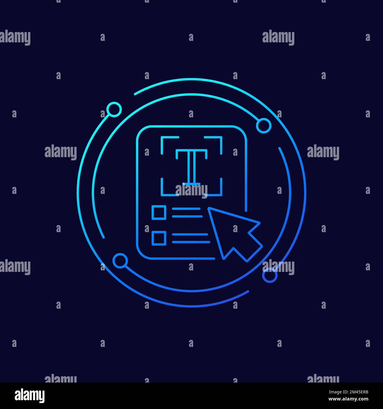 text scan line icon, vector Stock Vector Image & Art - Alamy