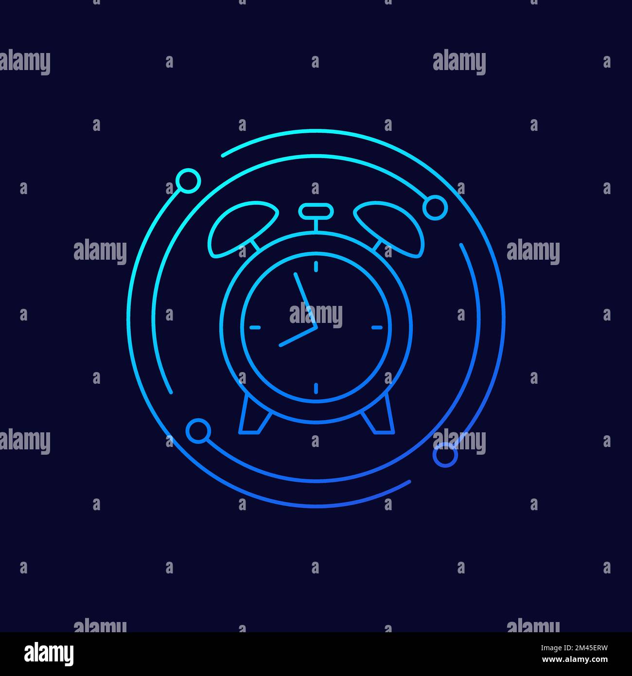 Alarm clock line vector icon Stock Vector Image & Art - Alamy