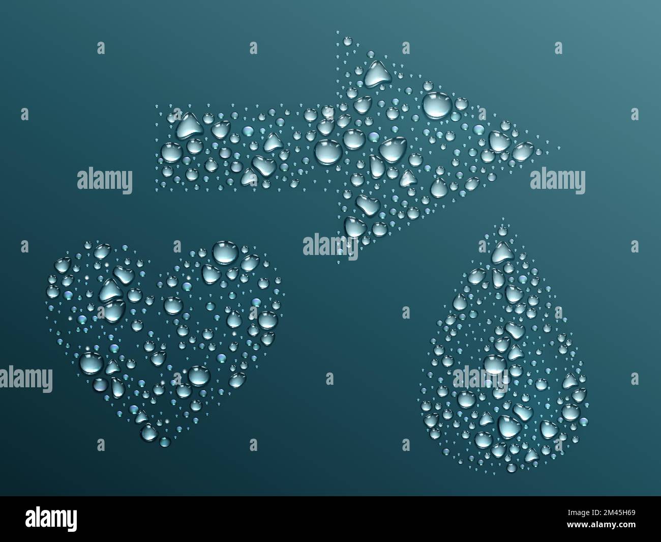 Water and ink heart shape hi-res stock photography and images - Alamy