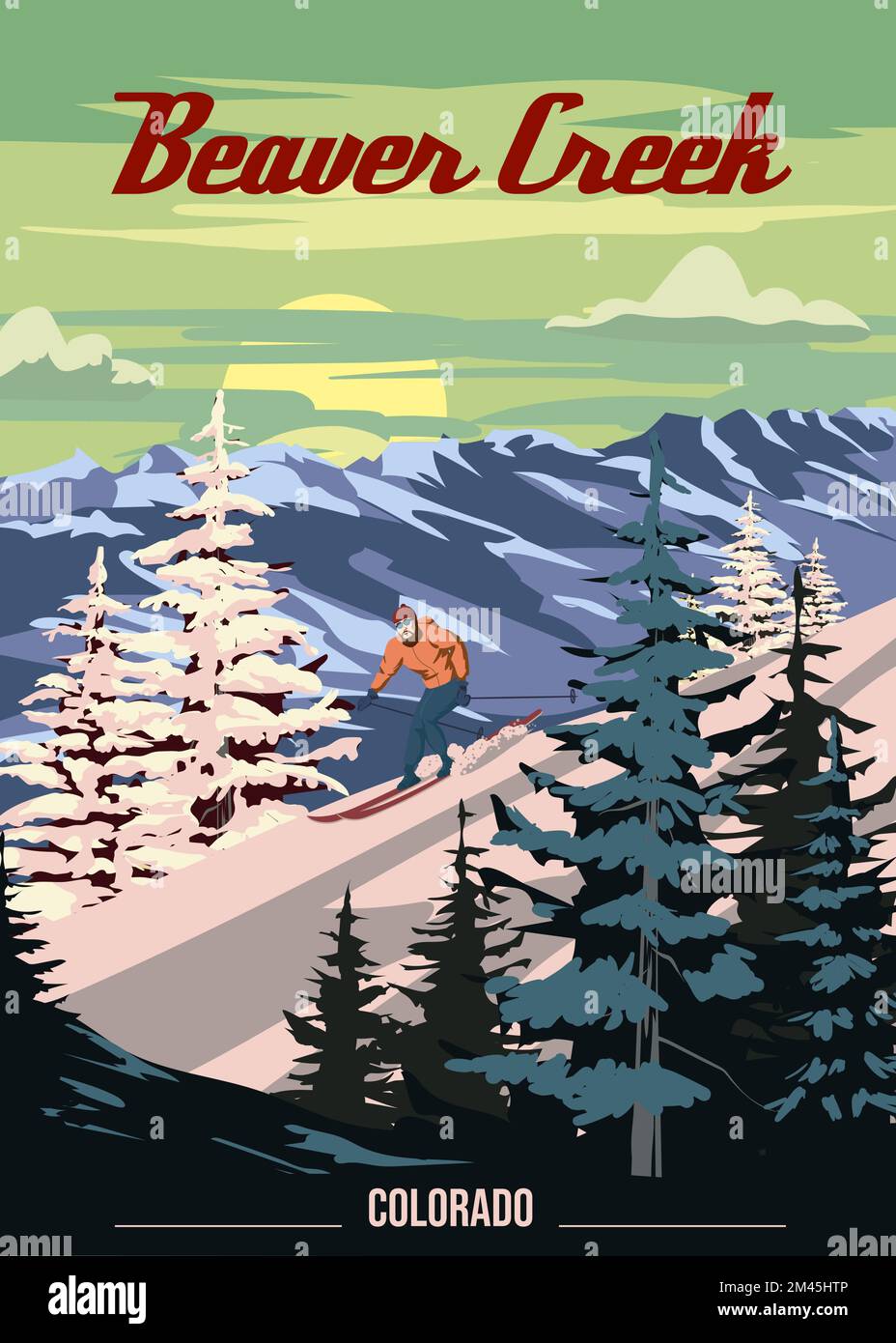 Vintage Ski Poster Reproduction – Pico Peak Long Trail Lodge Rutland Vermont – 16x20