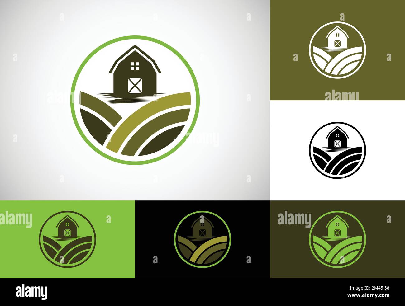 Farm House concept logo Template, Agriculture icon sign symbol Stock ...