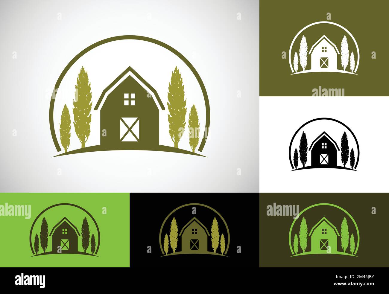 Farm House concept logo Template, Agriculture icon sign symbol Stock ...