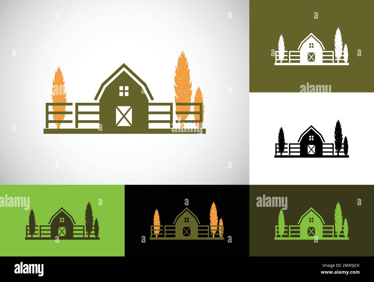 Farm House concept logo Template, Agriculture icon sign symbol Stock ...