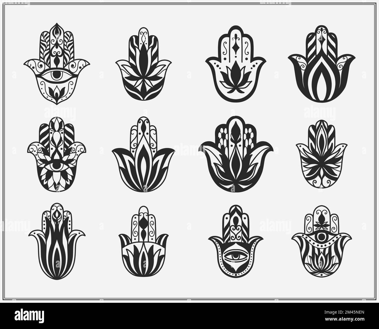 Hamsa symbol hand Fatima for protection from the evil eye. Graphic