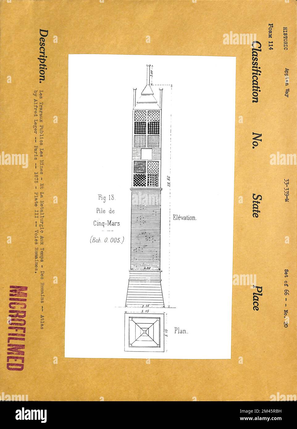 Pile of CinqMars. Original caption Set of 66 No. 20. Les Traraux Publics Les Mines Et La