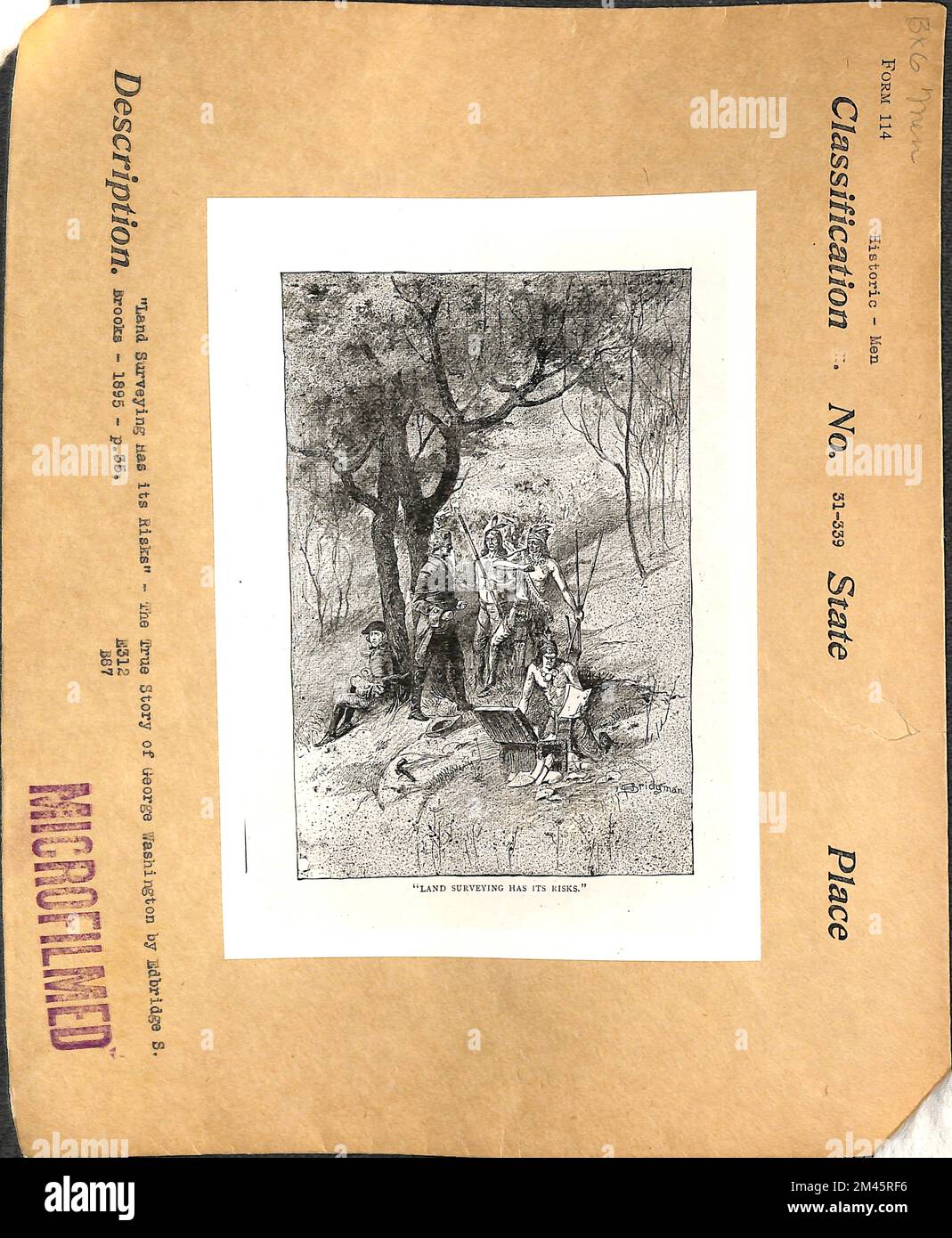 "Land Surveying Has Its Risks". Original caption Land Surveying Has