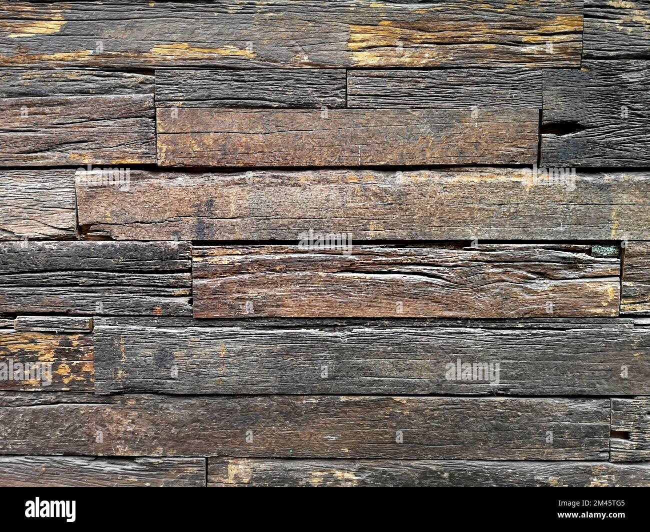 The old wood texture with natural patterns Stock Photo