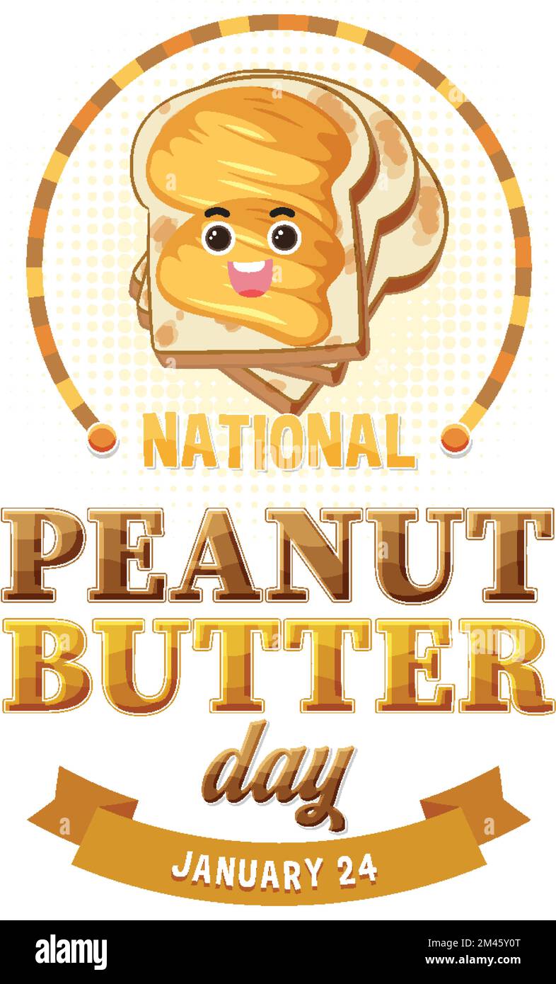 National Peanut Butter Day Banner Design illustration Stock Vector