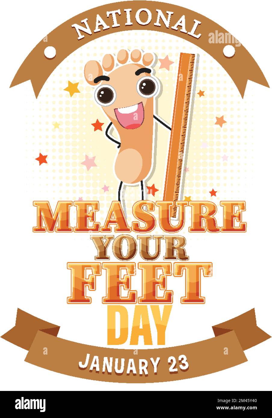 National Measure Your Feet Day Banner Design illustration Stock Vector