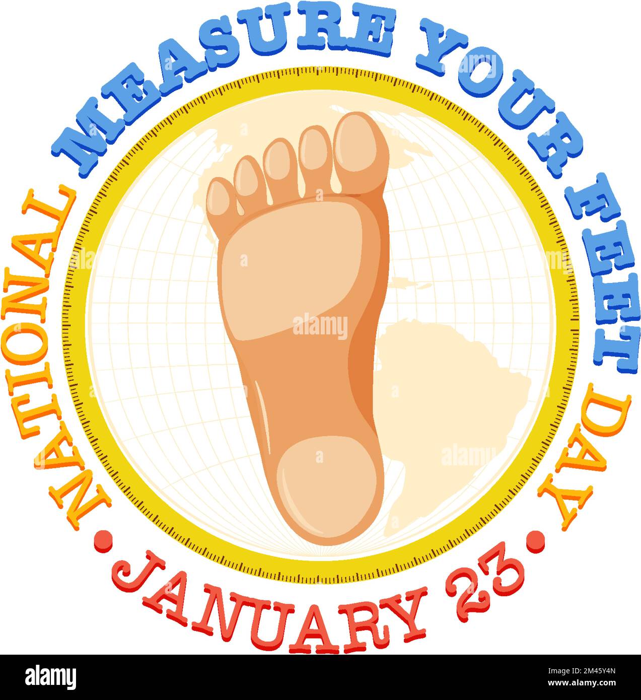 National Measure Your Feet Day Banner Design illustration Stock Vector