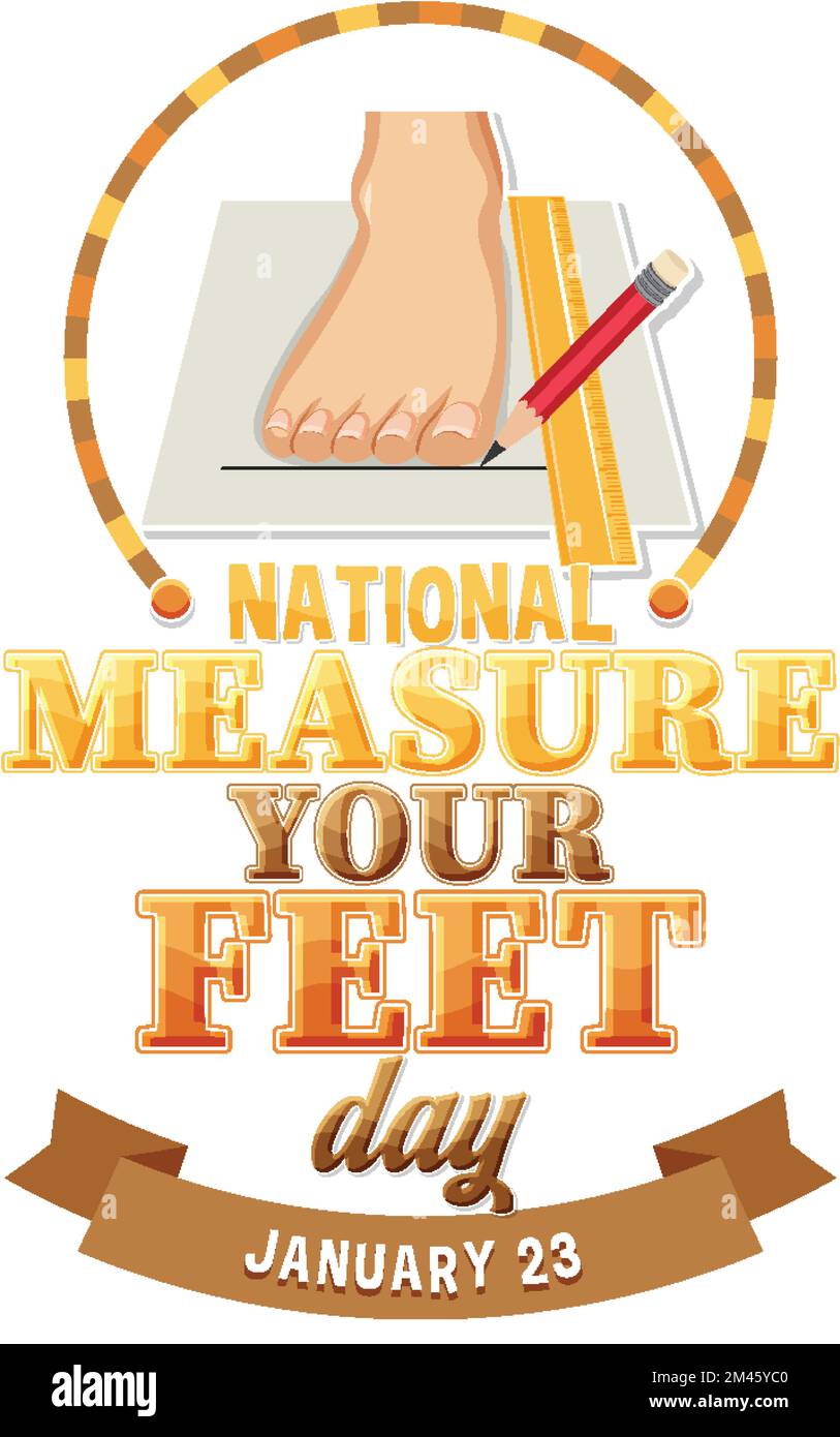 National Measure Your Feet Day Banner Design illustration Stock Vector