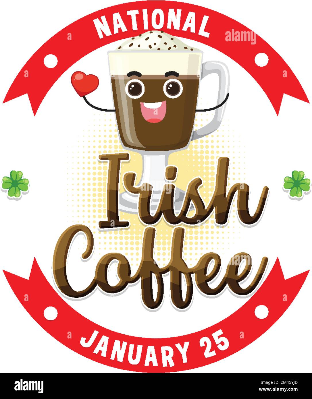 National Irish coffee day banner design illustration Stock Vector Image