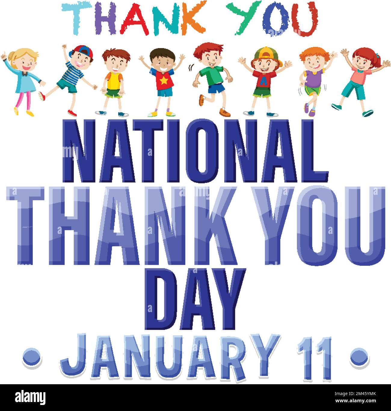 Happy National Thank You Day Banner illustration Stock Vector Image