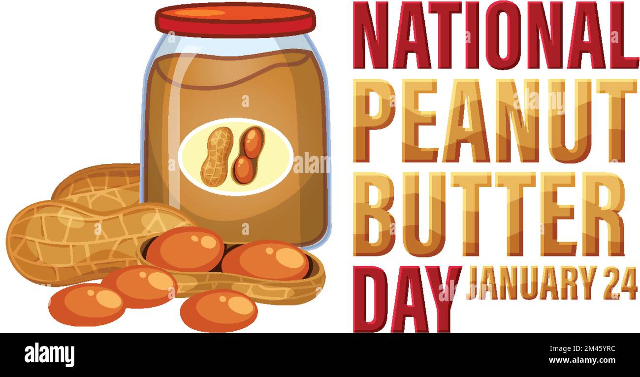 National Peanut Butter Day Banner Design illustration Stock Vector Image & Art Alamy