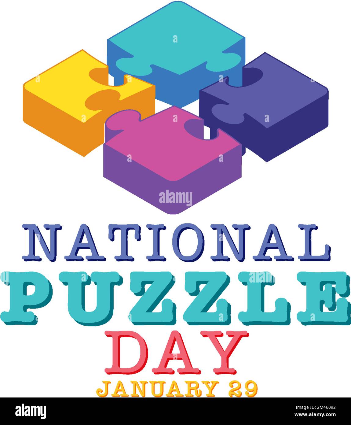 National Puzzle Day Banner illustration Stock Vector Image & Art Alamy