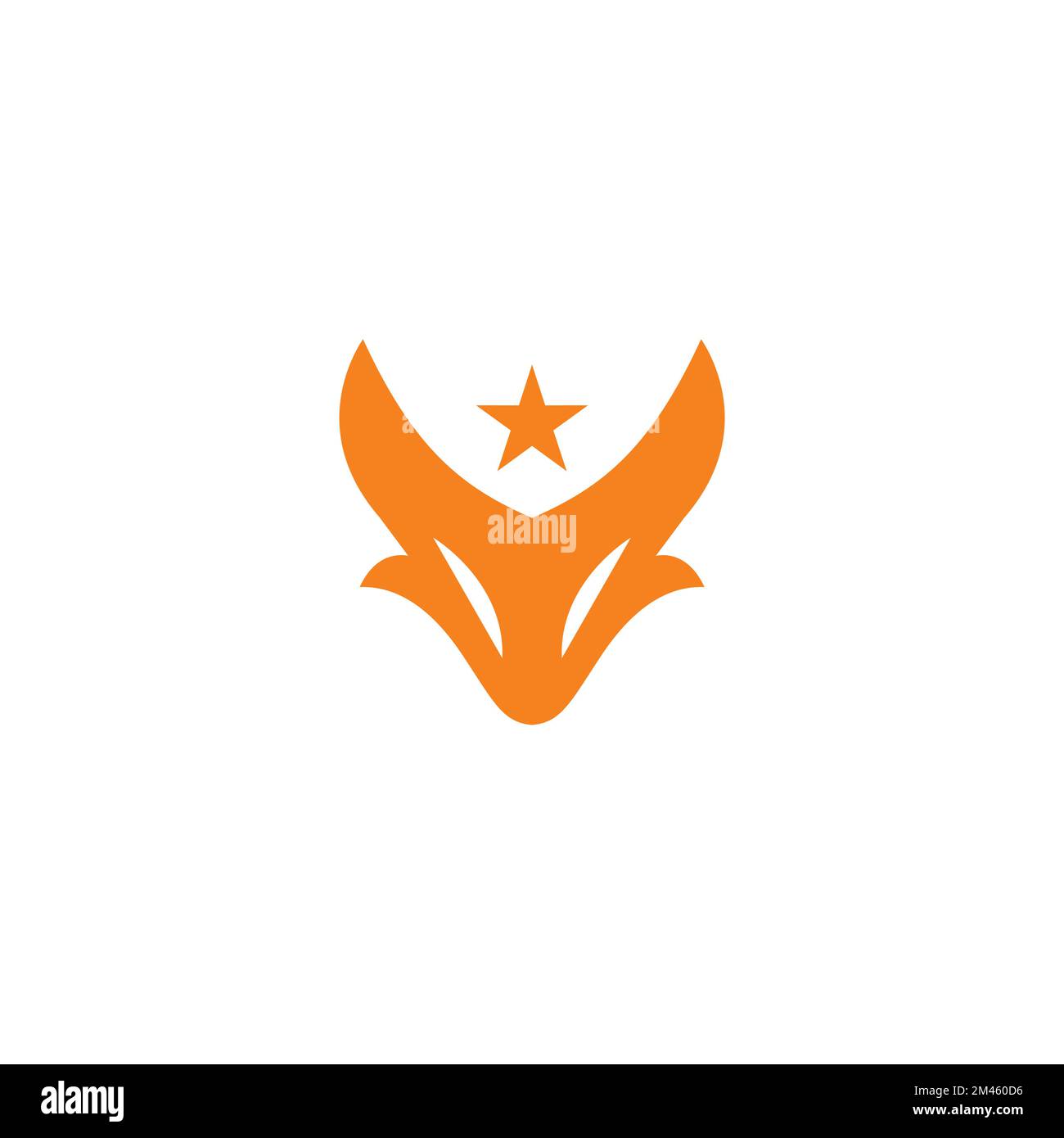 V Fox Star Logo Design. Fox Head Icon Stock Vector Image & Art - Alamy