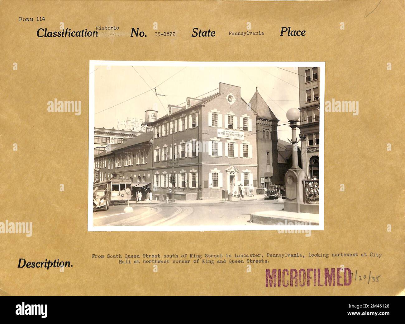 Headquarters, Better Housing Program. Original caption From South