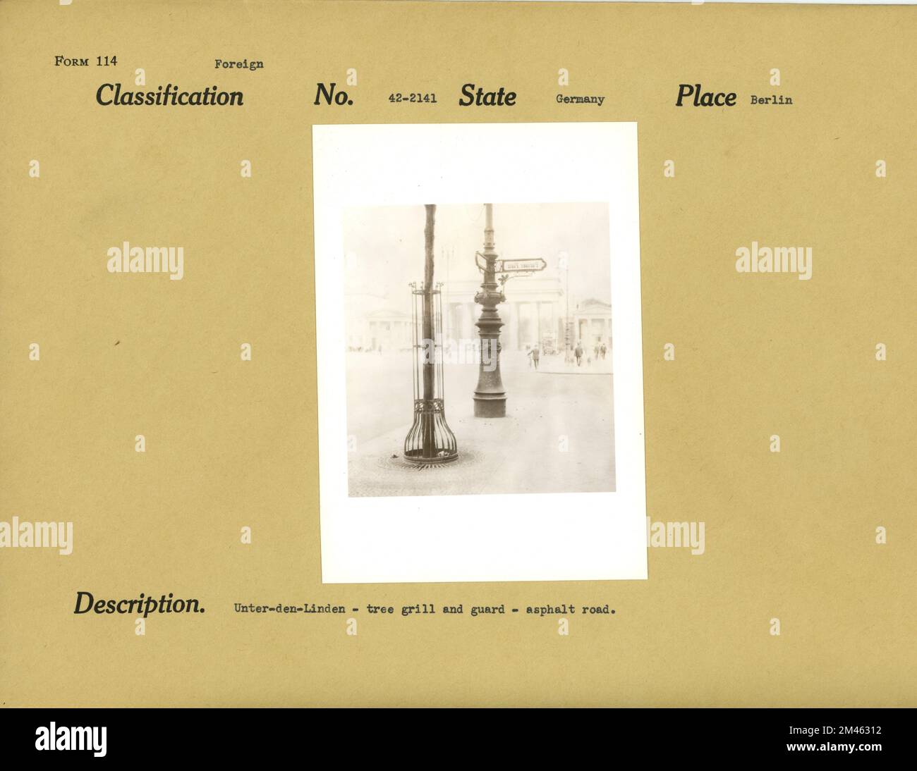 Unter-der-linden - Tree Grill and Guard - Asphalt Road. State: Germany ...