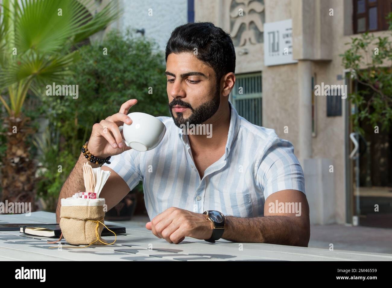 Portrait of an expat arab man. Stock Photo