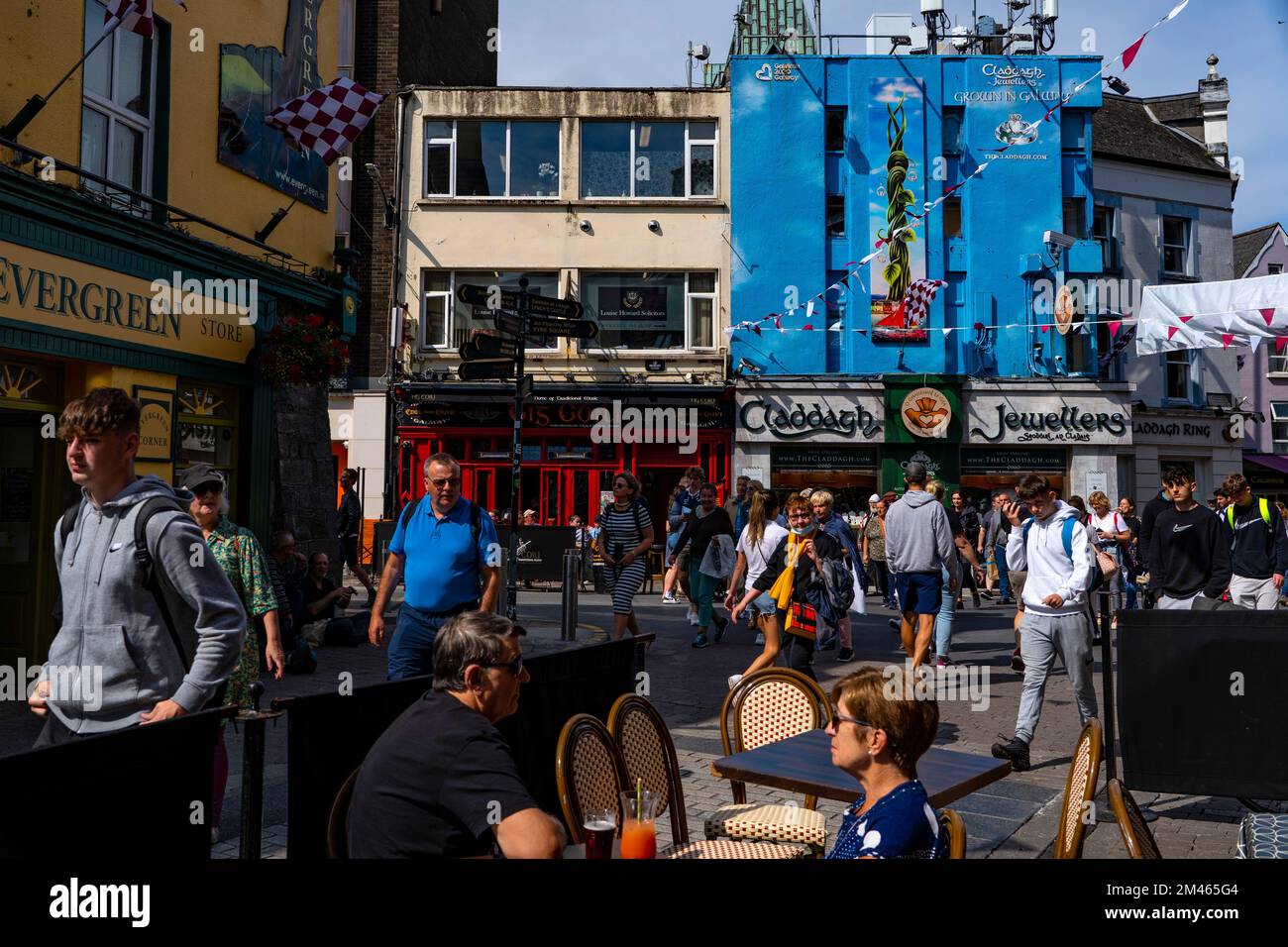 High Street and Shop Street, Galway City, Ireland Stock Photo Alamy