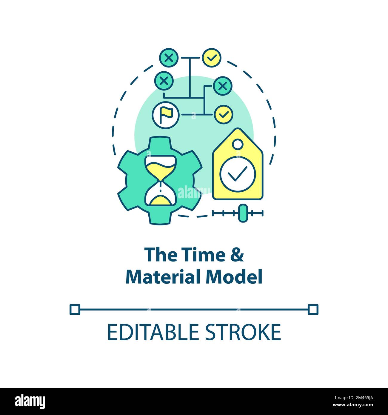 Time and material model concept icon stock vector image art alamy