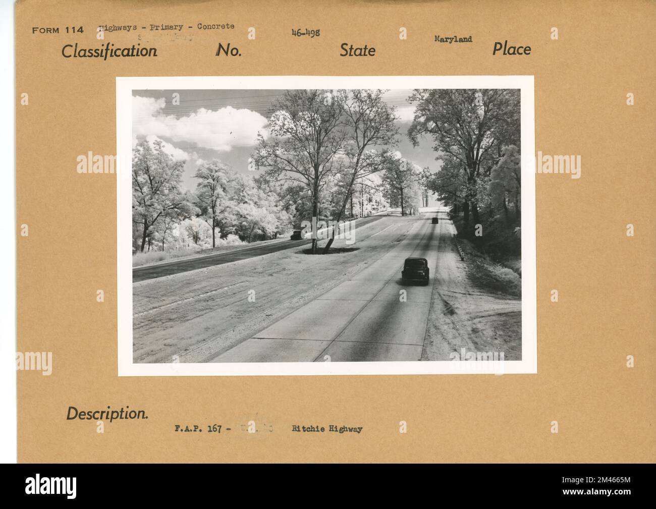 F.A.P. 167, Ritchie Highway. Original caption F.A.P. 167 Ritchie