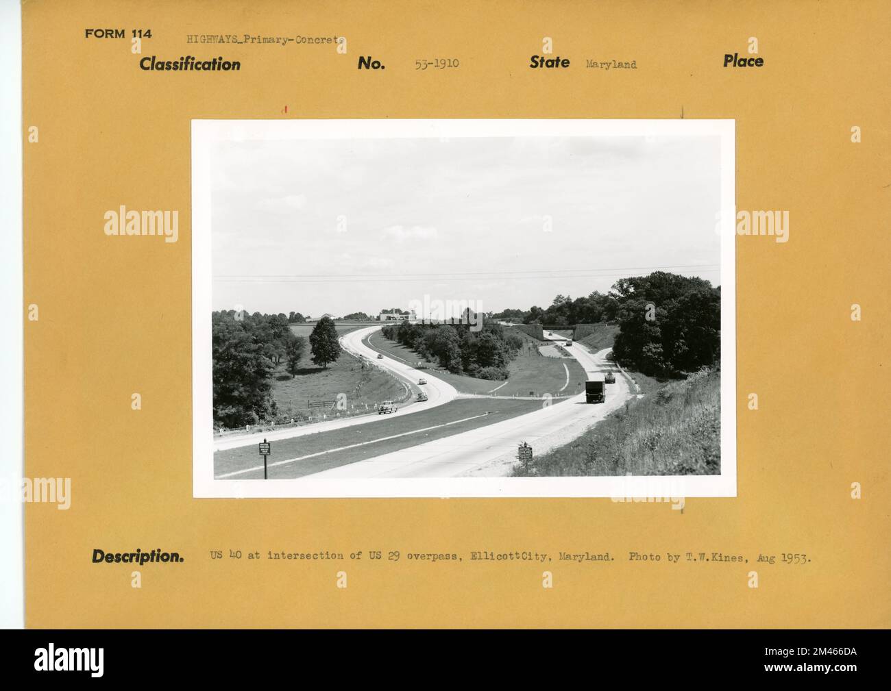 U.S. Route 40 at intersection of U.S. Route 29 overpass, Ellicott City