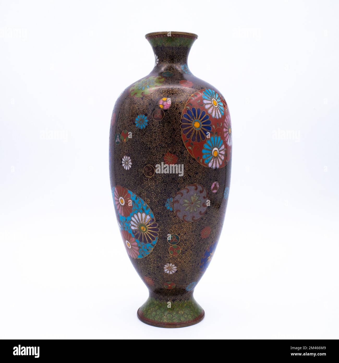 Fine Antique Japanese Cloisonne Enamelled Vase. Meiji period Stock