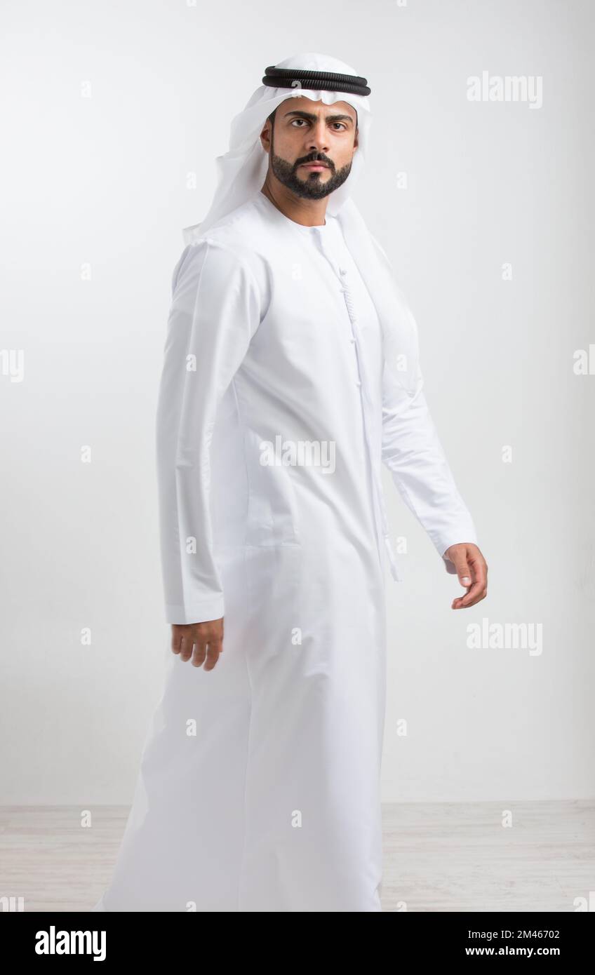Arab man walking. Stock Photo