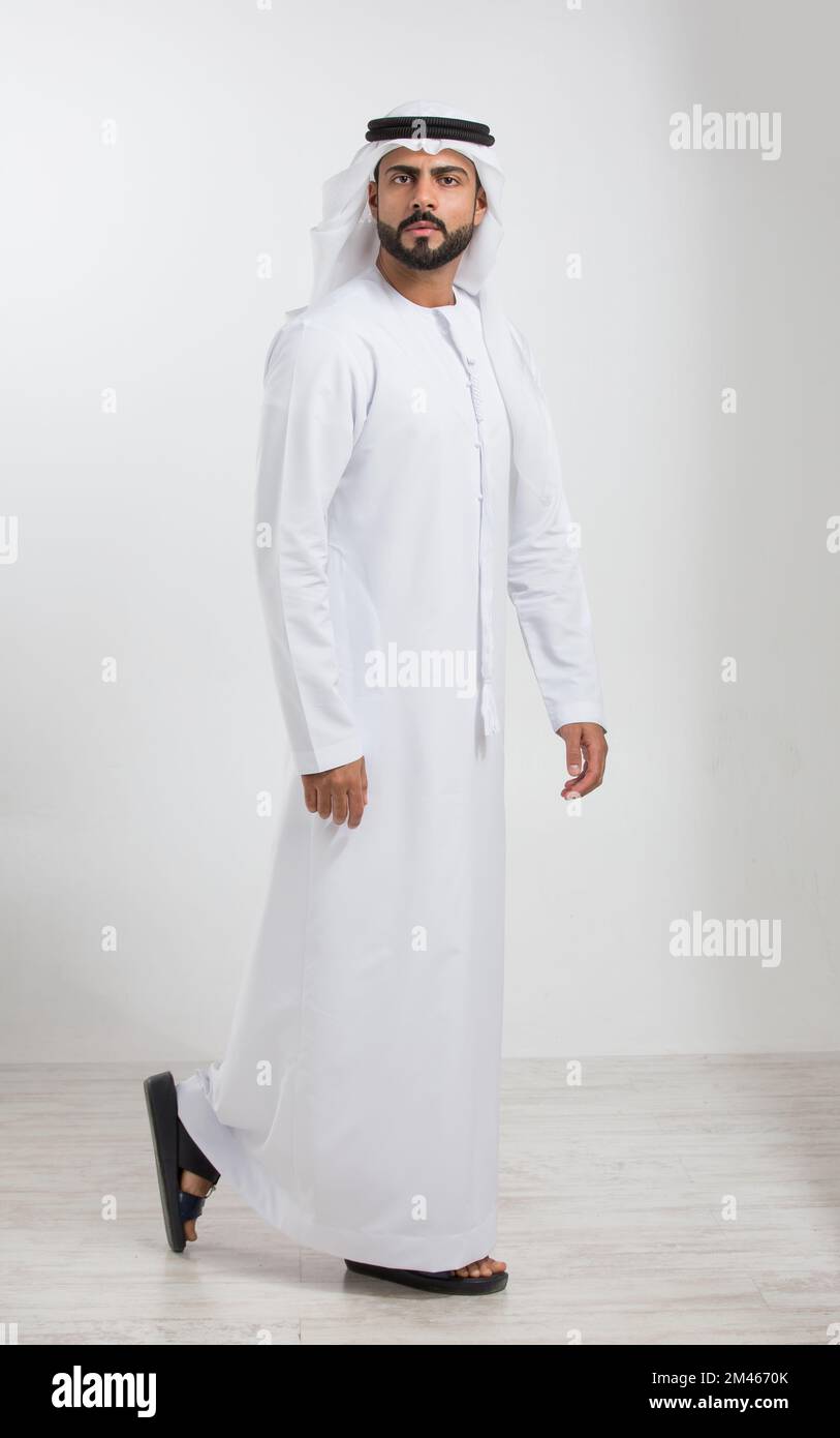 Arab man walking. Stock Photo