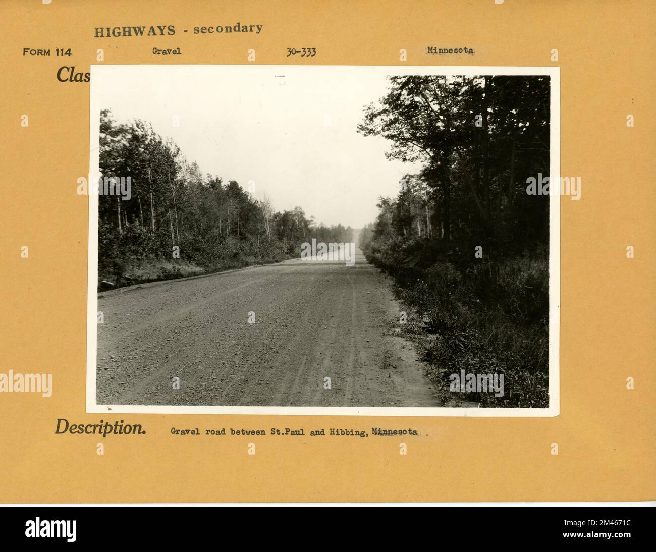 Gravel between St. Paul and Hibbing, Minnesota. State Minnesota. Place