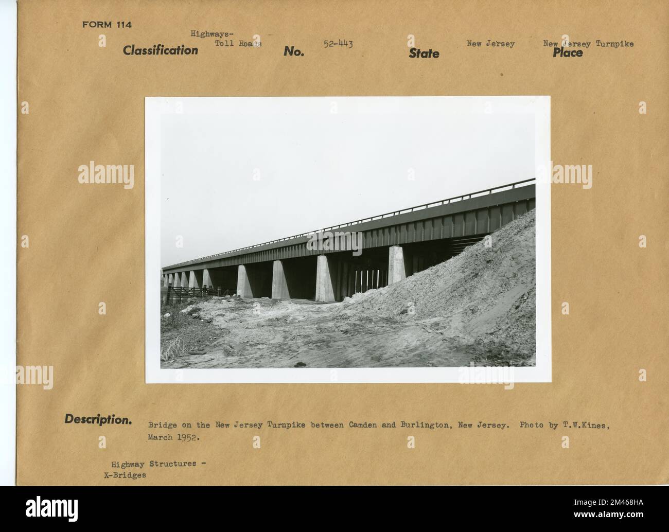 Bridge on New Jersey Turnpike Between Camden and Burlington. Original