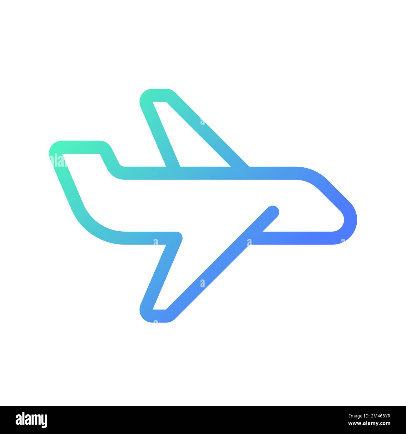 Airliner pixel perfect gradient linear ui icon Stock Vector