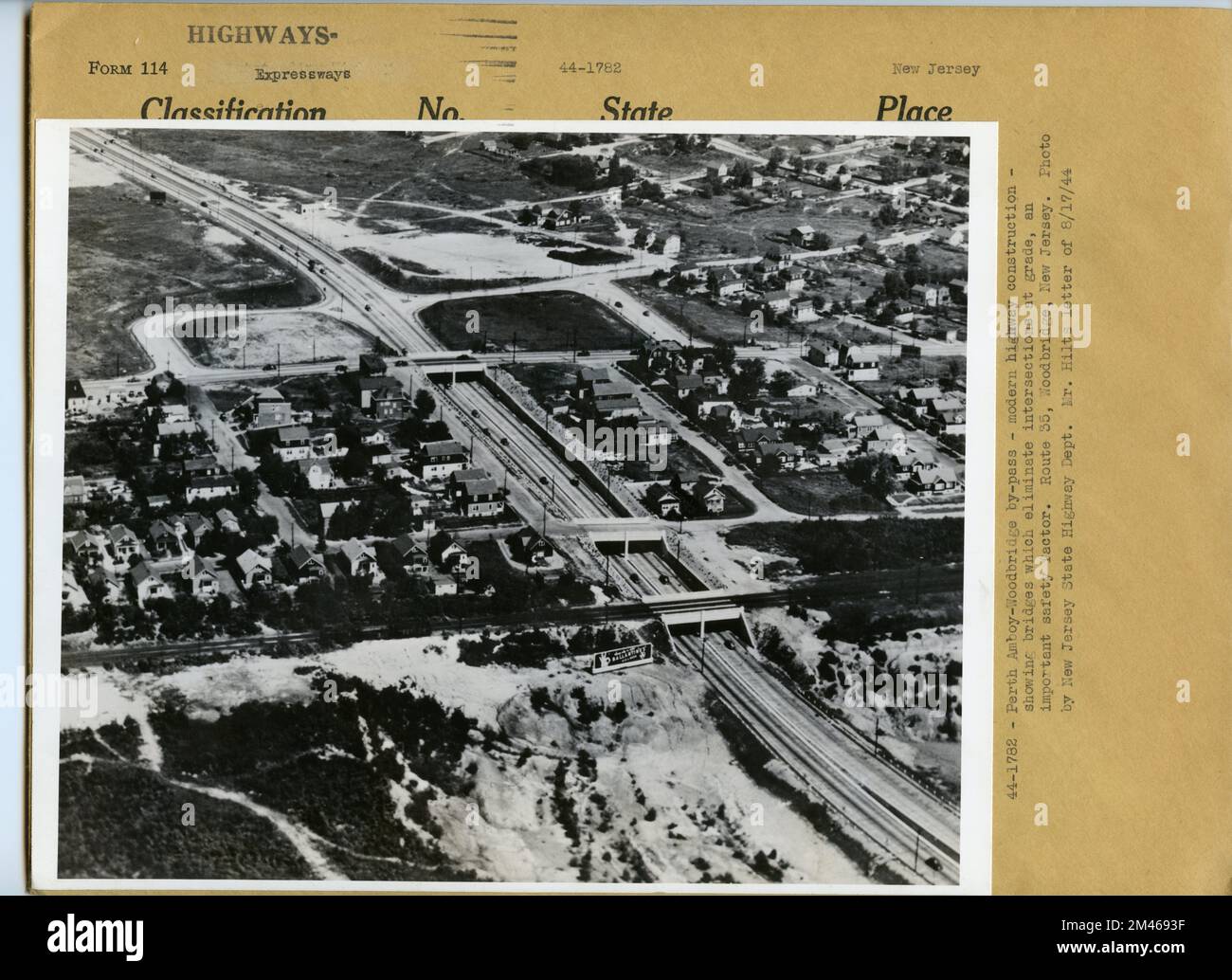 Perth AmboyWoodbridge Bypass on Route 35. Original caption Perth