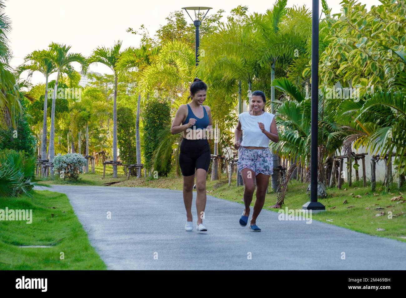 Fun Run and colourful female competitors, Pattaya, Thailand, 2018 Stock  Photo - Alamy