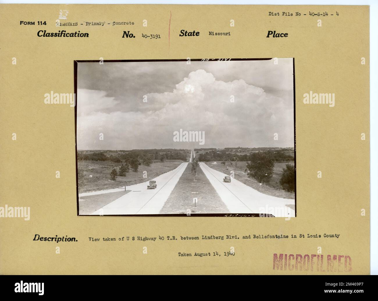 View taken of U.S. Highway 40 T.R. between Lindberg Boulevard and