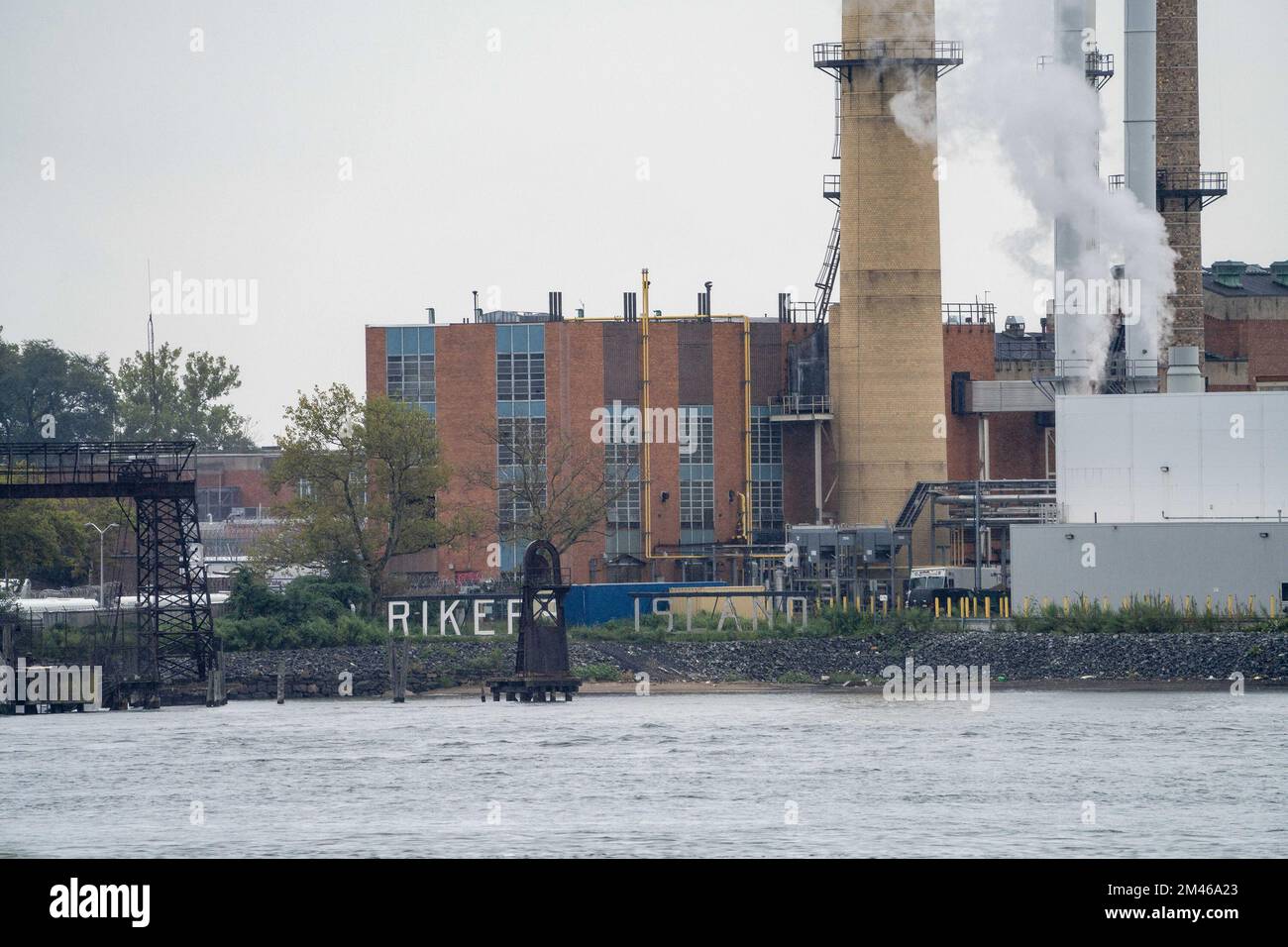 Rikers Island is pictured from the Bronx on Sunday, Sept. 11, 2022, in ...