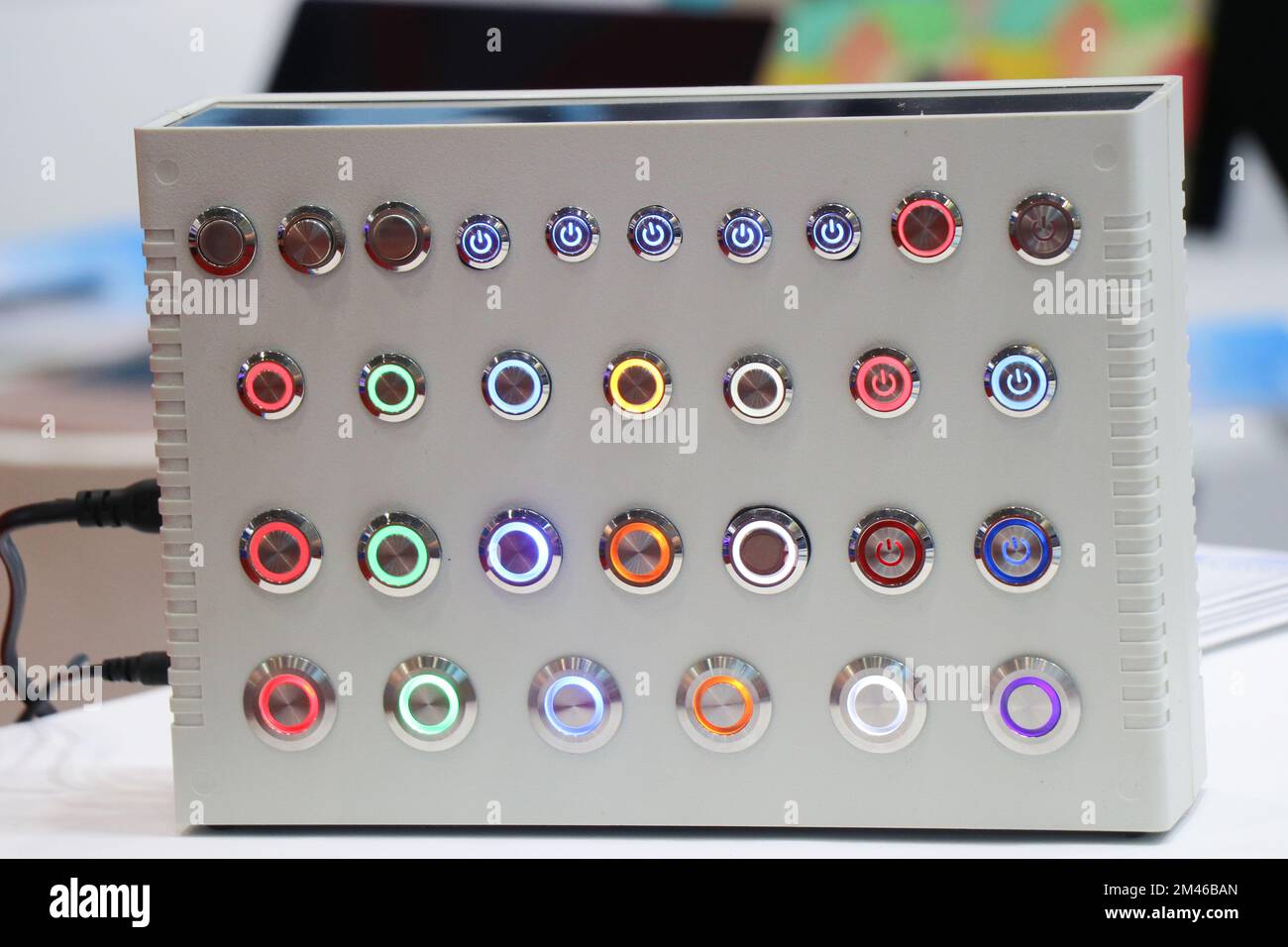 Electrical switches or modern push buttons with lights to control