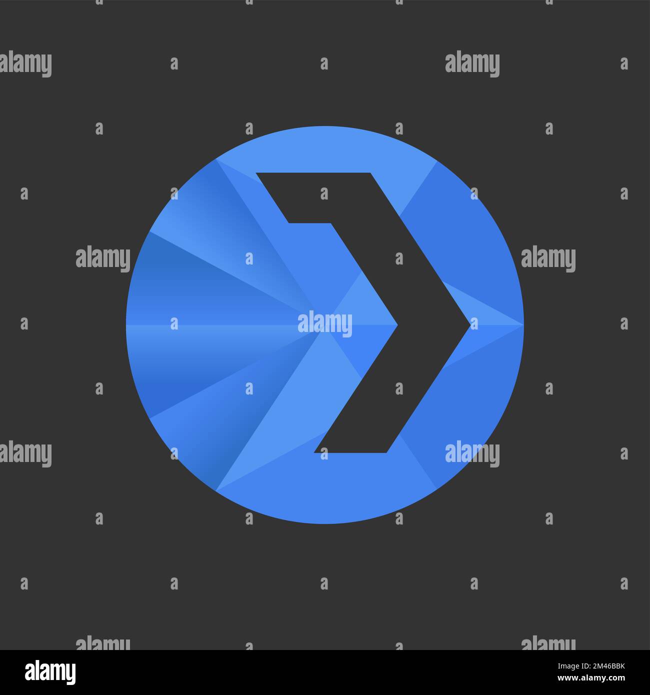 Circle blend of blue with Letter D font image graphic icon logo design abstract concept vector stock. used as a symbol related to initial or monogram Stock Vector