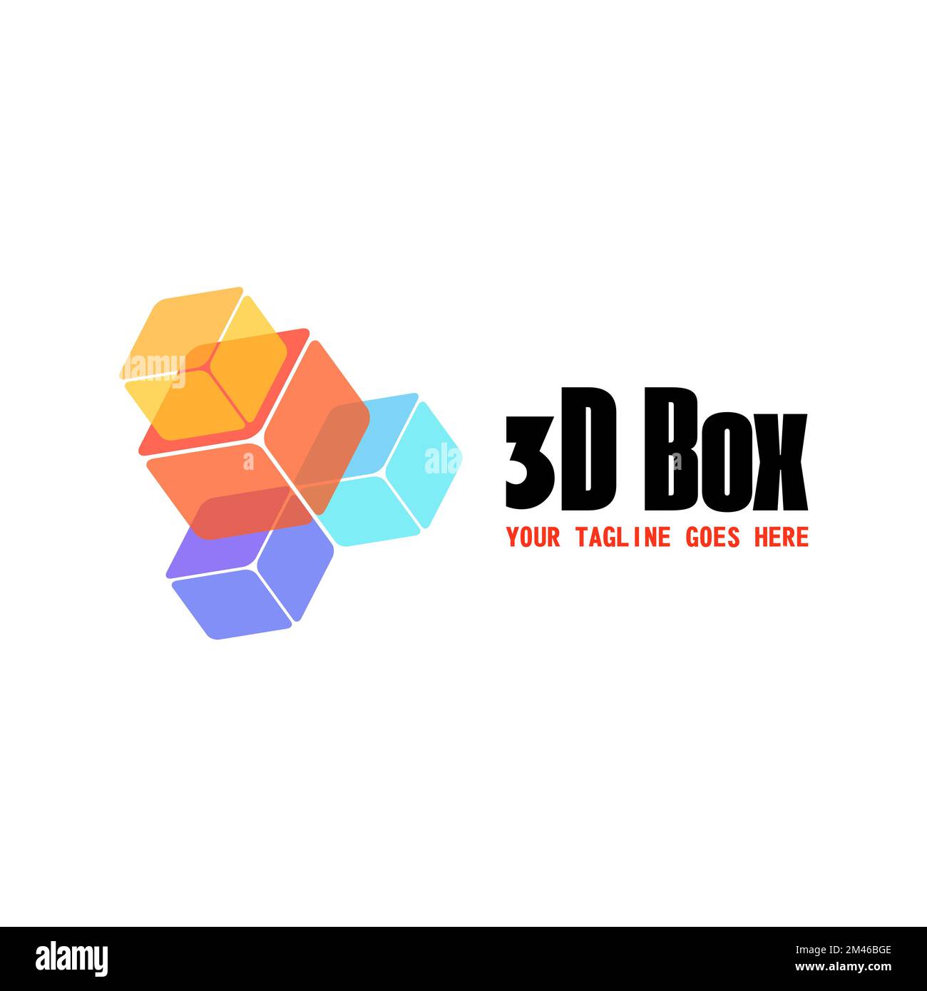 several 3D boxes are stacked image graphic icon logo design abstract concept vector stock. Can be used as a symbol associated with Illustration Stock Vector