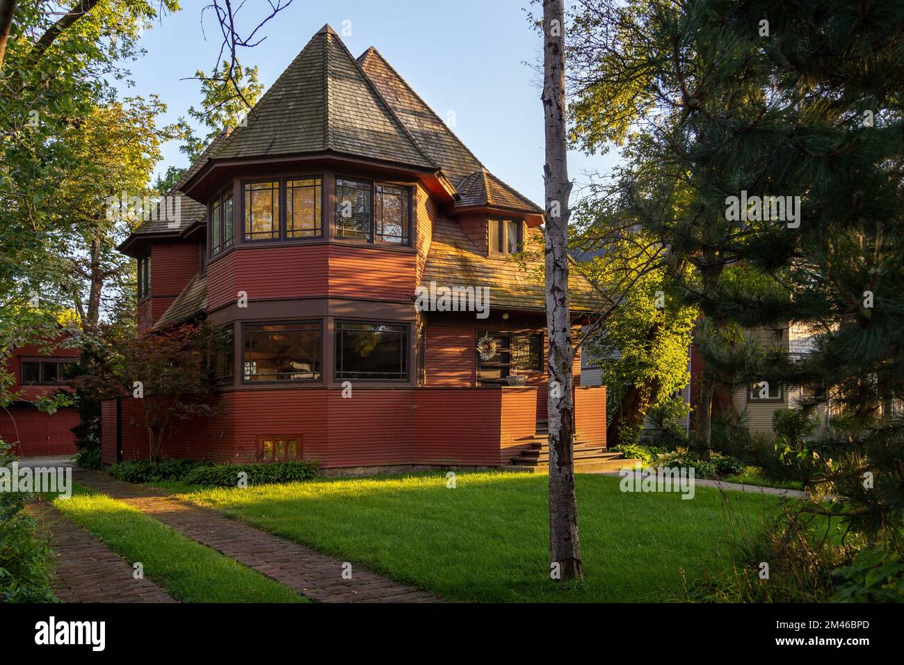 A house designed by famous architect Frank Lloyd Wright in Oak Park