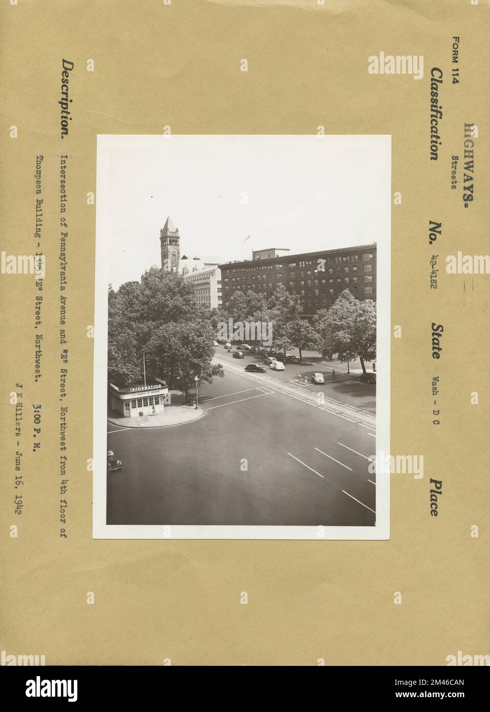Intersection of Pennsylvania Avenue and E Street N.W. Original caption