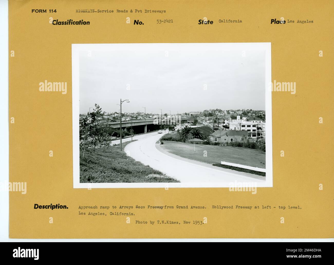 Approach ramp to Arroyo Seco. Original caption: Approach ramp to Arroyo ...