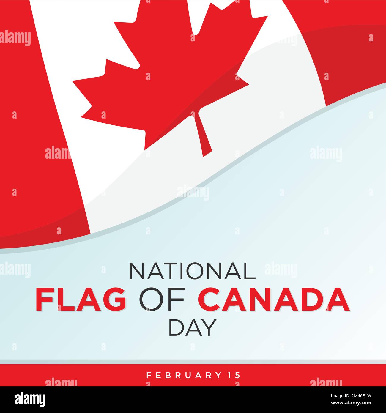 National Flag of Canada Day design template with Canadian flag