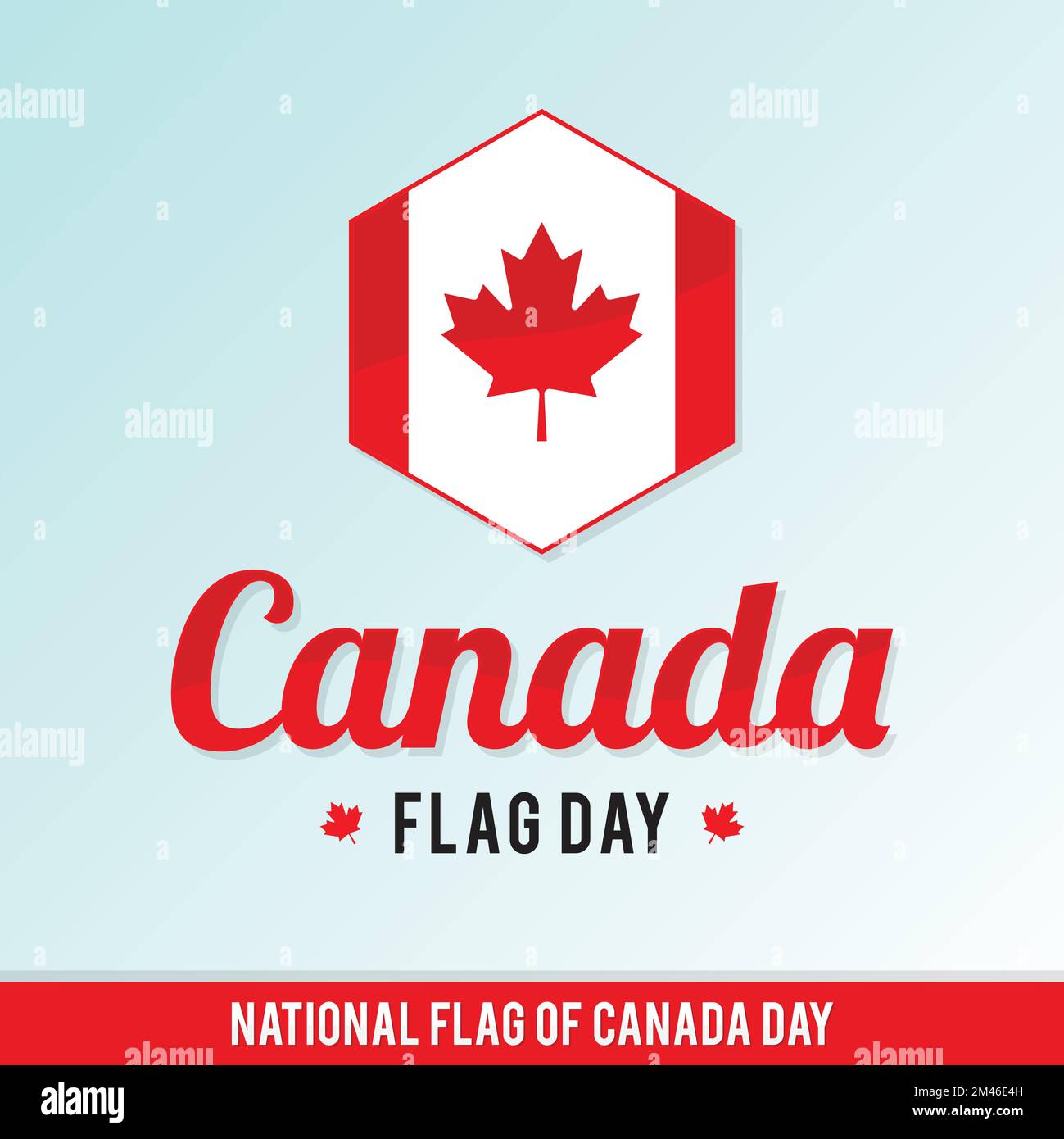National Flag of Canada Day design template with hexagon flag of Canada