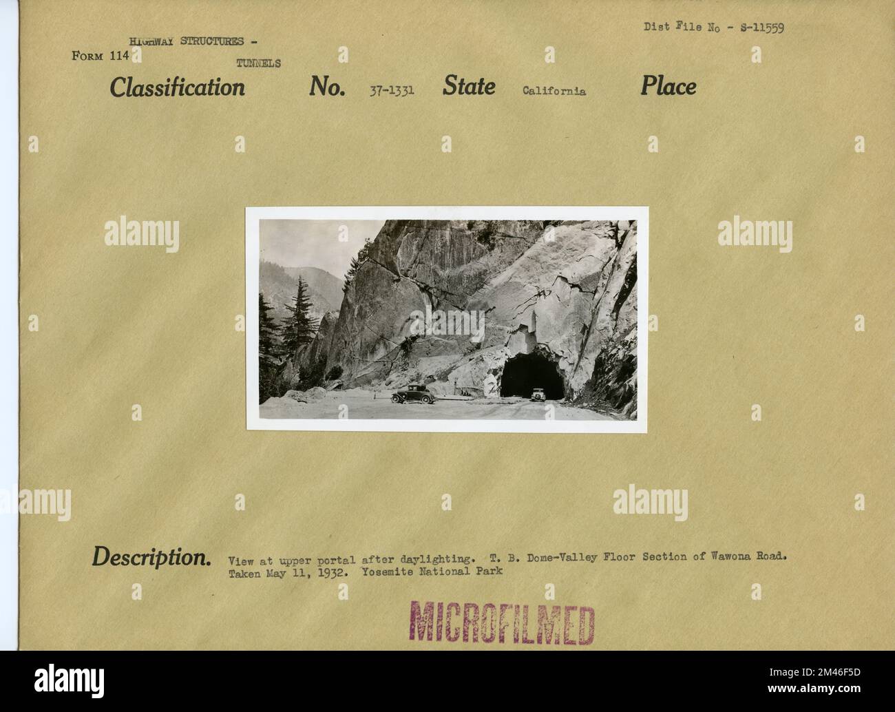 T. B. DomeValley Floor Section of Wawona Road. Original caption View