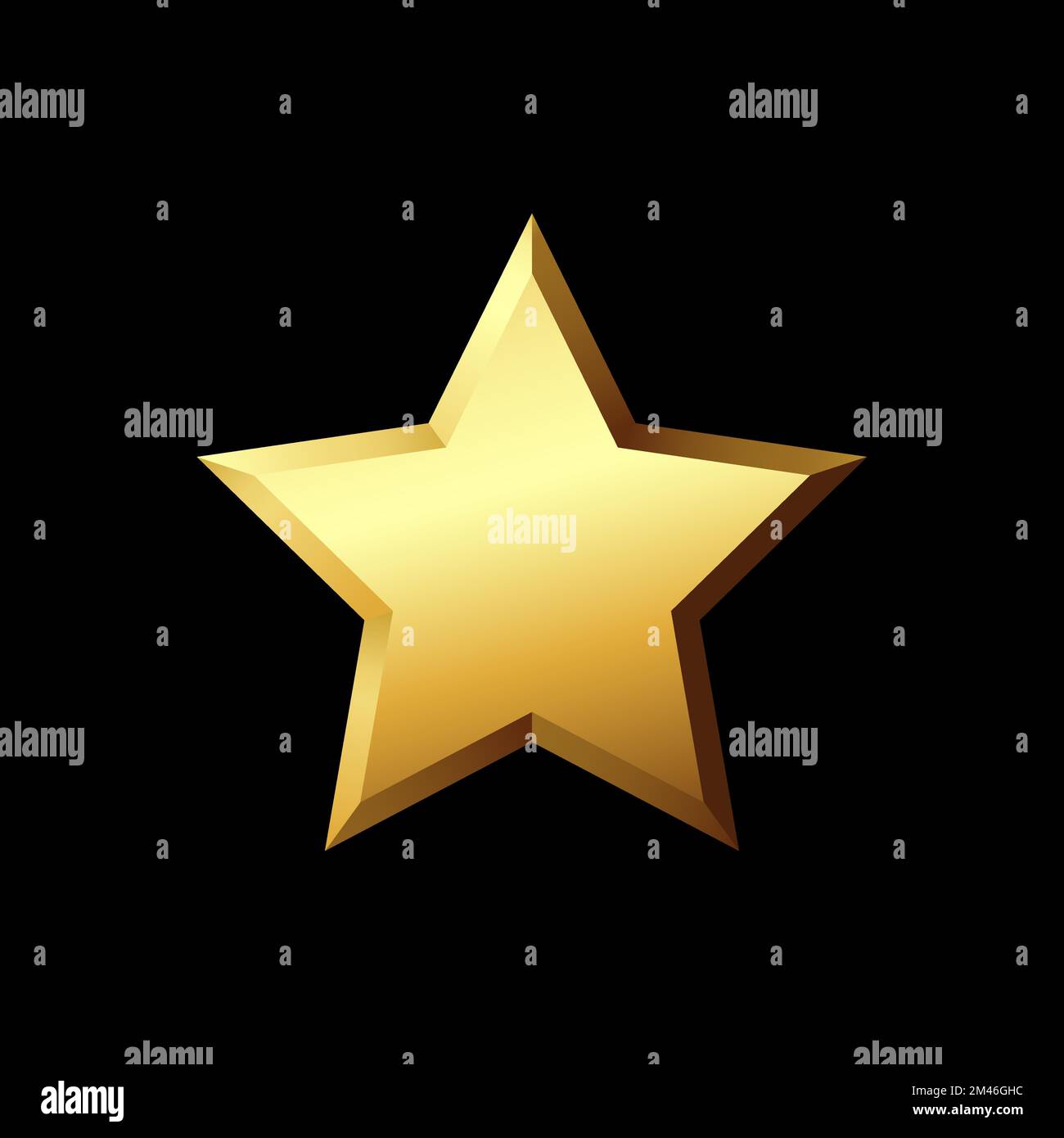 Shiny golden star on a black background. Design element Stock Vector ...