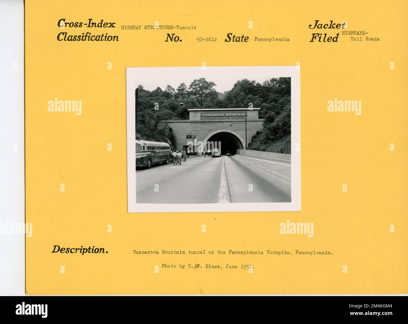 Tuscarora Mountain tunnel on Pennsylvania Turnpike. Original caption